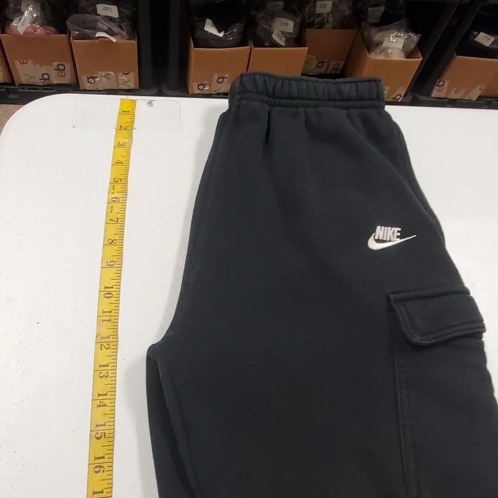 Nike Mens Cargo Club Fleece Sweatpants M Tall Black CD3129-010 Jogger Tapered